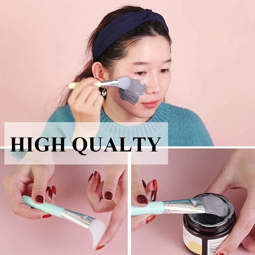 4 PCS Soft Cosmetic Facial Mask Brush Set Mud Beauty Tool Applicator Brush Hairless Body Lotion and Body Butter Applicator Tools Silicone Face Mask Brush