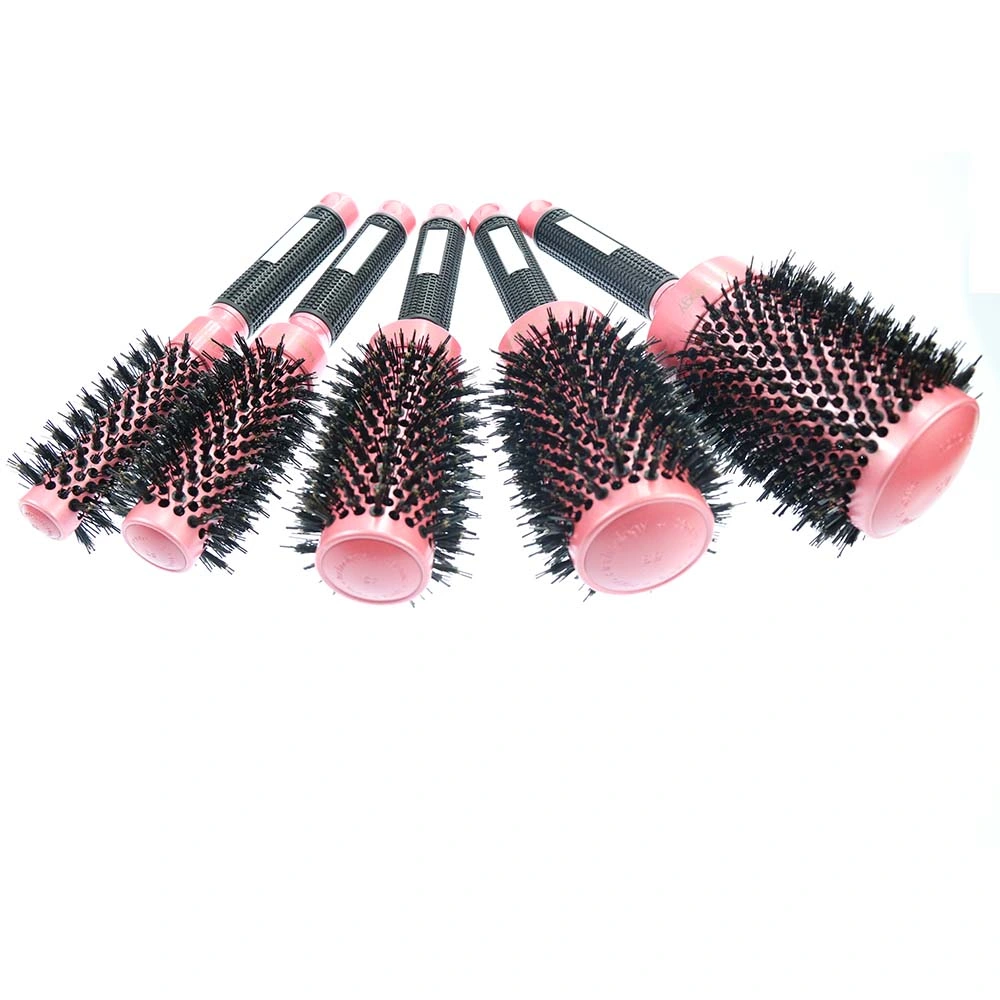 Heat Resistant Thermal Ionic Round Ceramic Boar Bristle Hair Brush