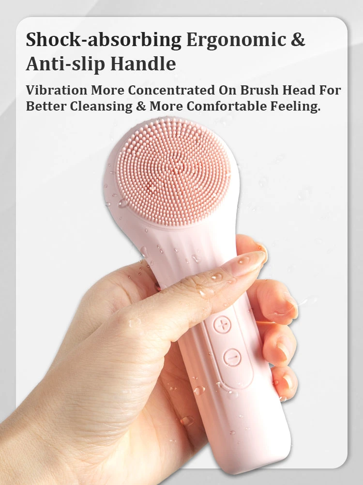 Cleansing Brush Men&prime;s and Women&prime;s Waterproof Facial Scrub Brush Rechargeable Facial Brush Suitable for Cleansing and Exfoliating Electric Facial Cleaning Brush