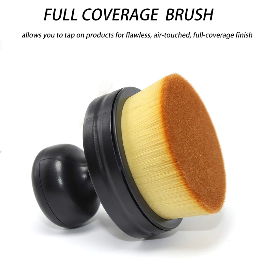 Large Full Coverage Makeup Brushes Travel Kabuki Foundation Brush for Blending Liquid, Cream or Flawless Powder Cosmetics Brush for Face &amp; Body