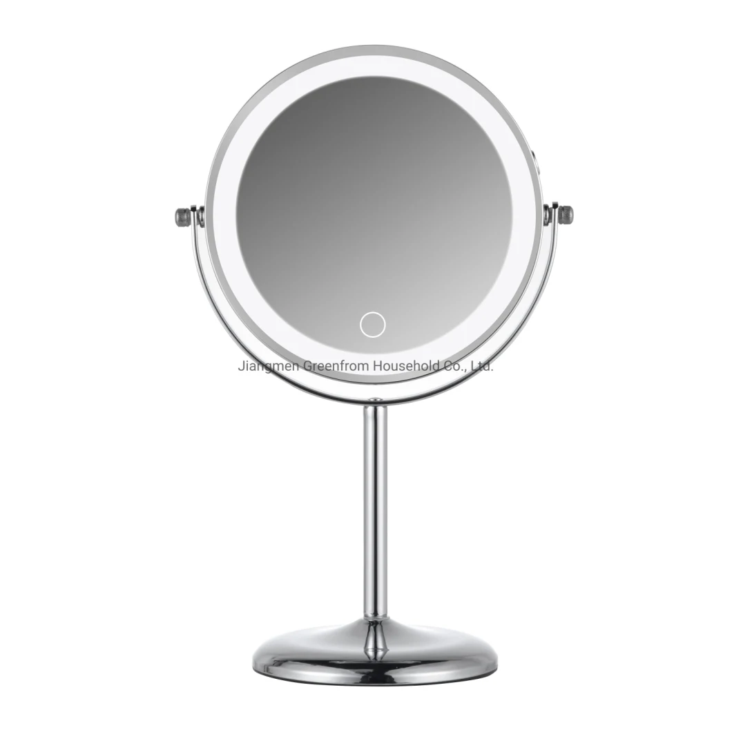 Rechargeable 7&prime;&prime; HD Double Sided Tabletop Vanity Mirror for Makeup