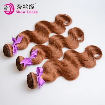 100% Virgin Hair Indian Body Wave Brown Color Full Head Accessories for Woman